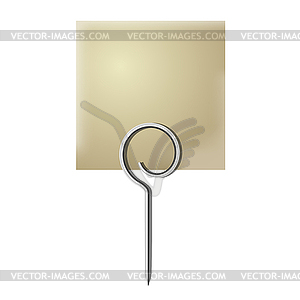 Sale tag stickers on metal stand - vector clip art