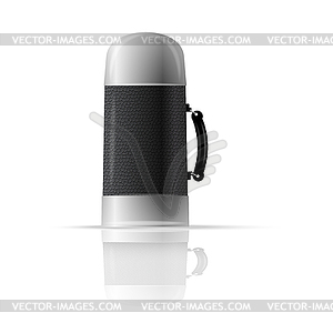 Metal thermos - vector clipart