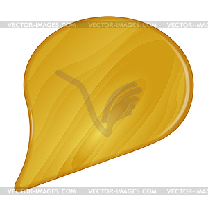 Information bubble with texture of of wood - royalty-free vector clipart