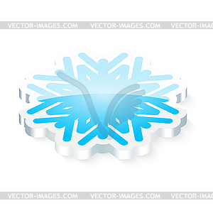 Icy snowflake - vector clipart / vector image