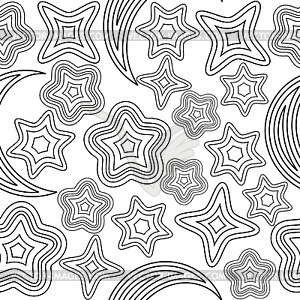 Seamless pattern with stars - vector clipart