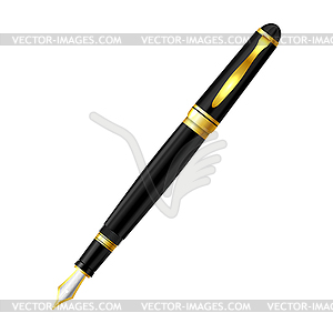 Black ink pen - vector EPS clipart