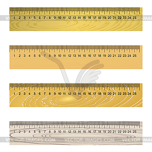 Wooden ruler - royalty-free vector image