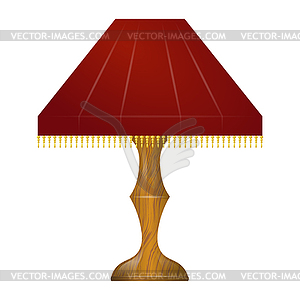 Red table lamp - vector EPS clipart