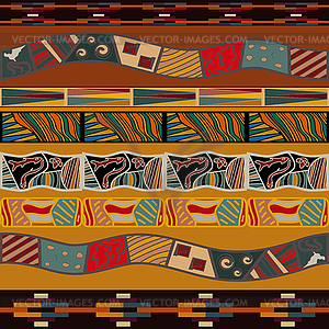 Африканские бесшовный фон - векторизованное изображение клипарта