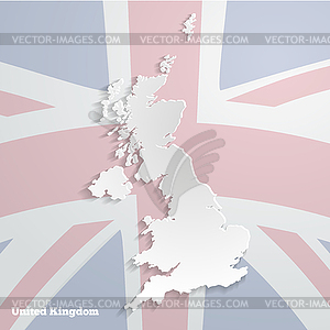 Abstract icon map of United Kingdom - vector clipart