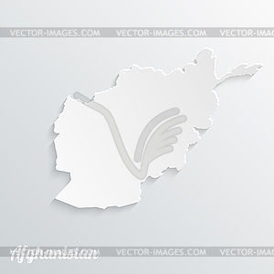 Abstract icon map of Afghanistan on gray background - royalty-free vector image