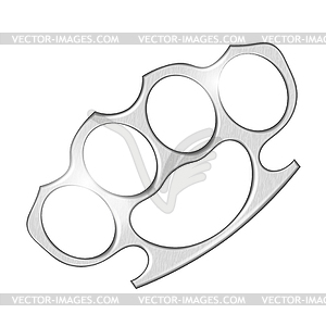 Костяшками пальцев металла латунь - векторное изображение клипарта