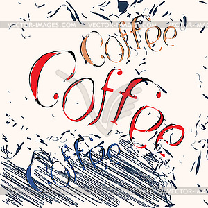 Retro design coffee poster - vector clip art