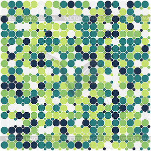 Abstract seamless pattern with green circle elements - royalty-free vector clipart