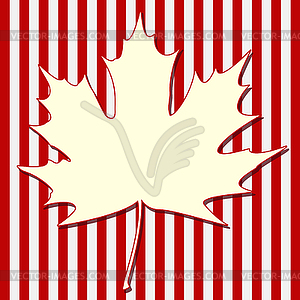 Белый кленовый лист - стоковое векторное изображение