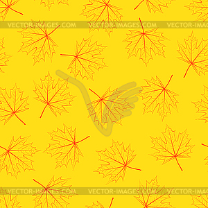 Red Maple Leaf Seamless - vector clip art