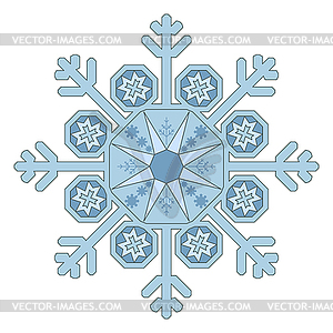 Single Snowflake - vector clip art