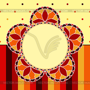 Stained Glass Flower Card - vector clipart / vector image