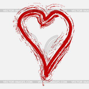 Brushed Heart - vector clipart