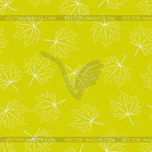 Carved Leaves Seamless - color vector clipart