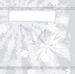 Couture Floral Grunge - vector clip art