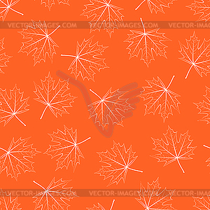 Filigree Maple Leaf Seamless - vector clipart