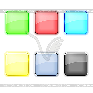 Glass Icons - vector image