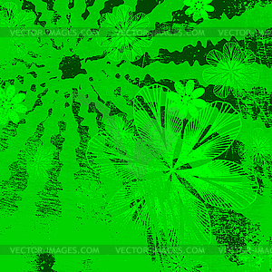 Green Floral Grunge - vector clipart