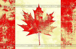 Grunge Canadian Flag - vector image