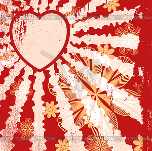 Grunge Valentine - vector clipart