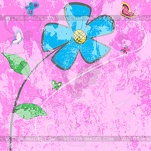 Gunge Daisy Card - vector image