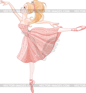 Dancing ballerina - vector clipart