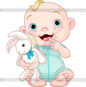 Cute baby boy - vector image