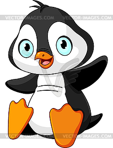 Baby penguin - vector clipart / vector image