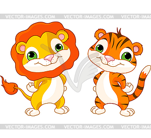 Cute animal characters - vector image