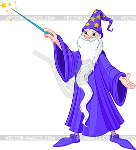 Cartoon wizard - vector clip art