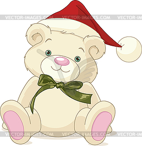 Christmas Teddy Bear - vector clip art