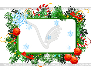 Christmas frame - vector image