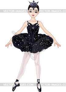 Black Ballerina - royalty-free vector clipart