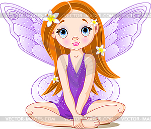 Little cute fairy - vector image