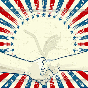 Labor Day Design with worker’s hands - vector clipart