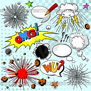 Comic elements - vector clipart