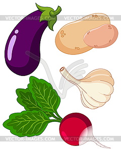 Set of vegetables - vector clip art