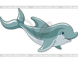 Swimming Dolphin - vector clip art