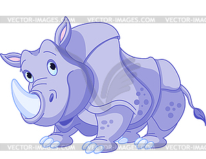 Cartoon rhino - vector clipart