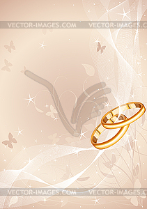 Wedding rings design - vector clip art