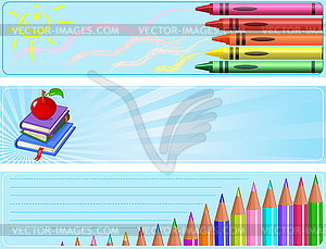 Back to school banners - vector EPS clipart