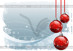 Red Christmas Balls - vector clip art