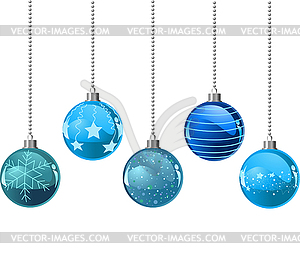 Christmas colour balls - vector image