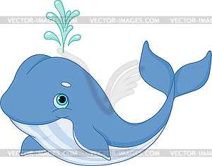 Whale Cartoon - vector clipart