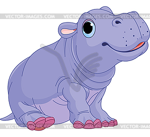 Cartoon baby Hippo boy - vector image