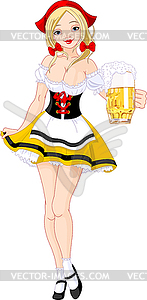 Oktoberfest German girl - vector image