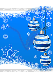 Christmas Background with balls - vector image