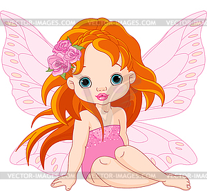 Little fairy - royalty-free vector clipart